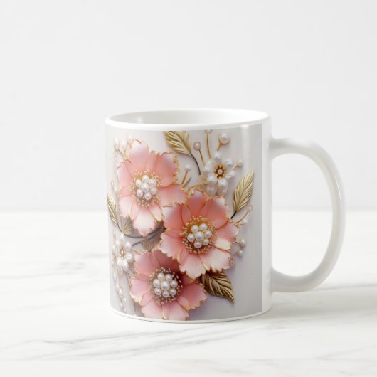 3D Floral Mug コーヒーマグカップ (右)