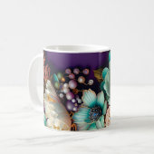 3D Floral Mug コーヒーマグカップ (正面左)