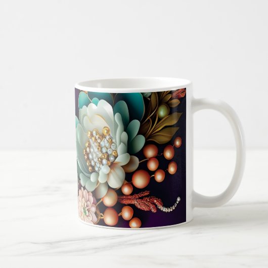 3D Floral Mug コーヒーマグカップ (右)