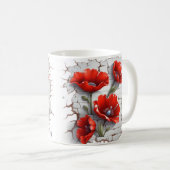 3D Floral Mug コーヒーマグカップ (正面右)