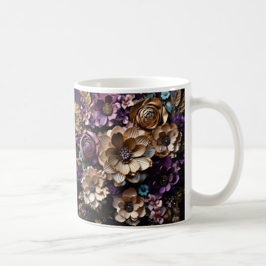 3D Floral Mug コーヒーマグカップ (右)