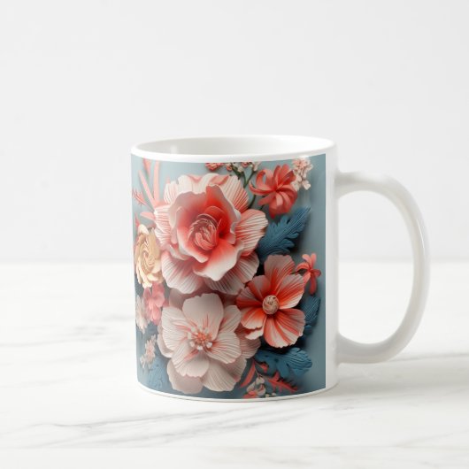 3D Floral Mug コーヒーマグカップ (右)