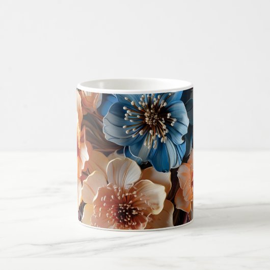 3D Floral Mug コーヒーマグカップ (中央)