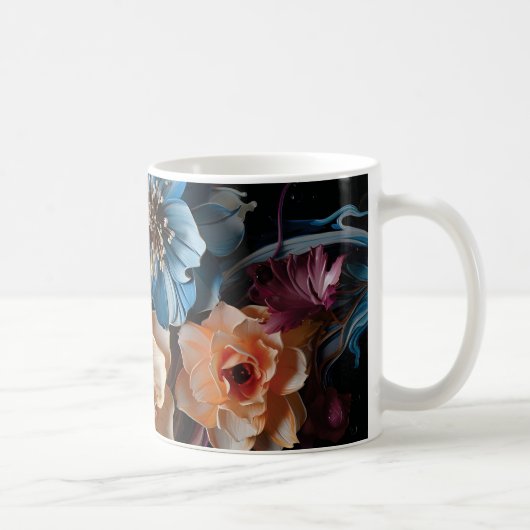 3D Floral Mug コーヒーマグカップ (右)