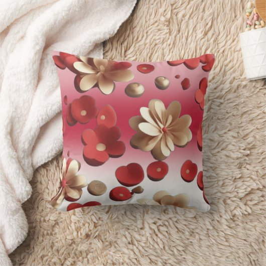 3D Flowers クッション (ブランケット)