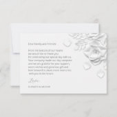3D Flowers Paper Cut Roses Thank You Card サンキューカード (裏面)