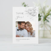 3D Flowers Paper Cut Roses Thank You Card サンキューカード (スタンド正面)