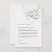 3D Flowers Paper Cut Roses Thank You Card サンキューカード (裏面)