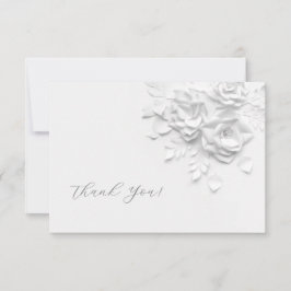 3D Flowers Paper Cut Roses Thank You Card サンキューカード