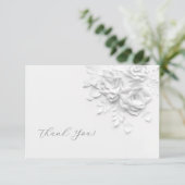 3D Flowers Paper Cut Roses Thank You Card サンキューカード (スタンド正面)
