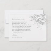 3D Flowers Paper Cut Roses Thank You Card サンキューカード (裏面)