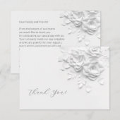 3D Flowers Paper Cut Roses Thank You Card サンキューカード (正面/裏面)