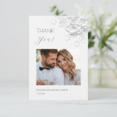 3D Flowers Paper Cut Roses Thank You Card サンキューカード (スタンド正面)