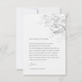 3D Flowers Paper Cut Roses Thank You Card サンキューカード (裏面)