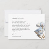 3D Flowers Stylized Lily Thank You Card サンキューカード (裏面)