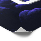 3D Fotowürfel im Weltraum mit Planeten ポスター (角)