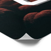 3D Fotowürfel im Weltraum mit Planeten ポスター (角)