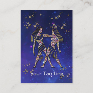 3D Gemini -〔占星術の〕十二宮図サイン占星術の- Sign 名刺