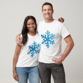 3D Geometric Blue Snowflake Icon Tシャツ (ユニセックス)
