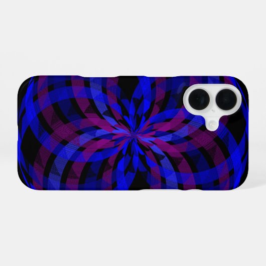 3D Geometric Flower Petal Center iPhone 16 Case iPhone 16ケース (裏面横)