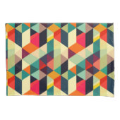 3D Geometric Pattern RETRO Aesthetic Colorful 枕カバー (正面)
