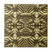 3D Gold Metallic Geometric Pattern luxury  タイル (正面)