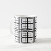 3D grey geometric abstract pattern background.3d b コーヒーマグカップ (正面左)