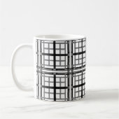 3D grey geometric abstract pattern background.3d b コーヒーマグカップ (左)