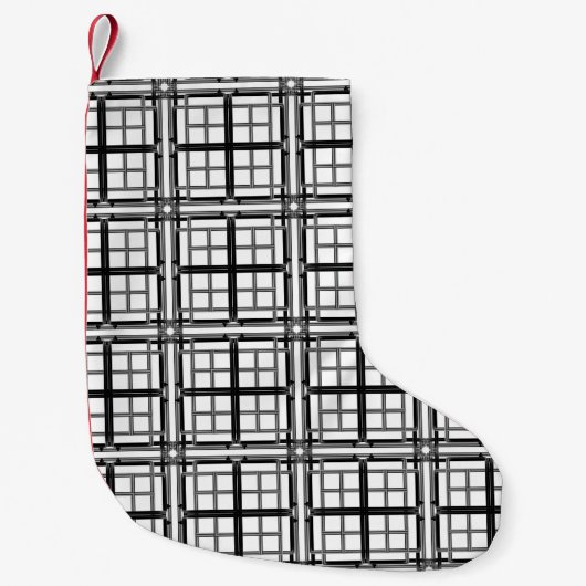 3D grey geometric abstract pattern background.3d b スモールクリスマスストッキング (正面)