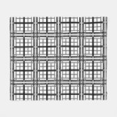 3D grey geometric abstract pattern background.3d b フリースブランケット (正面(横))
