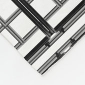 3D grey geometric abstract pattern background.3d b フリースブランケット (角)