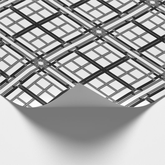 3D grey geometric abstract pattern background.3d b ラッピングペーパー (角)