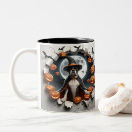 3D Halloween Dog Breeds Halloween Mugs, Tea/Coffee ツートーンマグカップ
