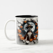 3D Halloween Dog Breeds Halloween Mugs, Tea/Coffee ツートーンマグカップ (左)