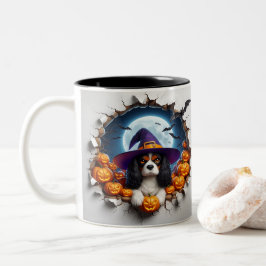 3D Halloween Dog Breeds Halloween Mugs, Tea/Coffee ツートーンマグカップ