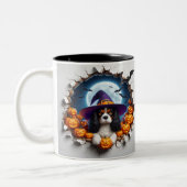 3D Halloween Dog Breeds Halloween Mugs, Tea/Coffee ツートーンマグカップ (左)
