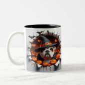 3D Halloween Dog Breeds Halloween Mugs, Tea/Coffee ツートーンマグカップ (左)