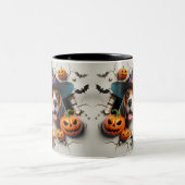 3D Halloween Dog Breeds Halloween Mugs, Tea/Coffee ツートーンマグカップ (中央)