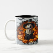 3D Halloween Dog Breeds Halloween Mugs, Tea/Coffee ツートーンマグカップ (左)