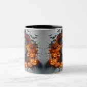 3D Halloween Dog Breeds Halloween Mugs, Tea/Coffee ツートーンマグカップ (中央)