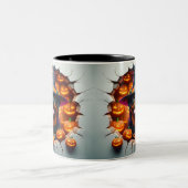 3D Halloween Dog Breeds Halloween Mugs, Tea/Coffee ツートーンマグカップ (中央)