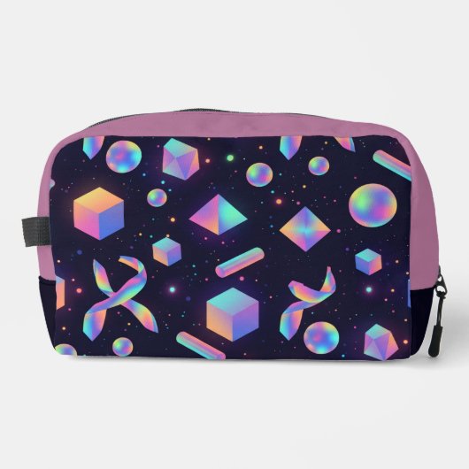 3D Holographic Geometric Aesthetic Makeup Bag ドップキット (正面)