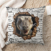 3D Iguana Wall Break Art – Realistic Safari クッション (ブランケット)