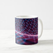 3D illustration, embossed mesh representing intern コーヒーマグカップ (正面右)