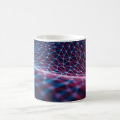 3D illustration, embossed mesh representing intern コーヒーマグカップ (中央)