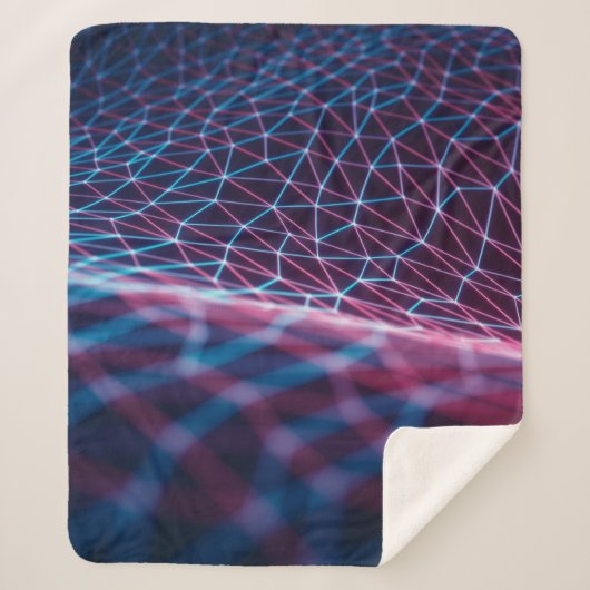 3D illustration, embossed mesh representing intern シェルパブランケット (正面)