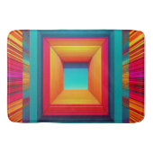 3D Infinite Geometric Neon Bath Mat バスマット (正面)