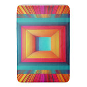 3D Infinite Geometric Neon Bath Mat バスマット (正面縦)