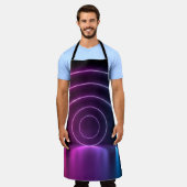 3d ing of ultraviolet circle portal glowing lines  エプロン (着用した状態)