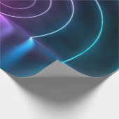 3d ing of ultraviolet circle portal glowing lines  ラッピングペーパー (角)